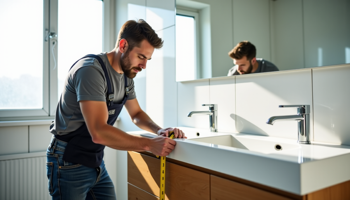 Installer un meuble sous lavabo : méthode en 6 étapes de la prise de mesure à la fixation